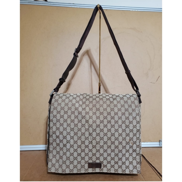 Gucci Other - GUCCI Monogram Beige Gg Large Messenger Bag